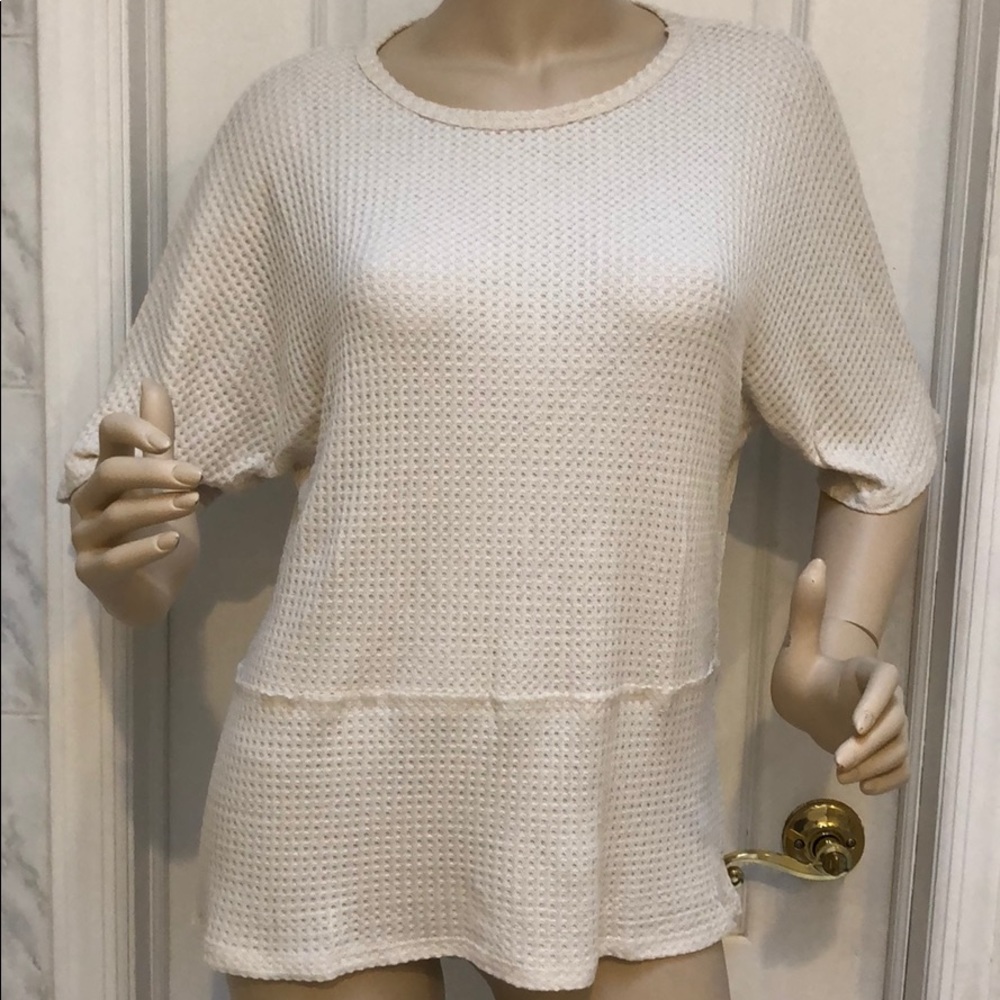 OATMEAL IVORY TUNIC TOP - Picture 5 of 7